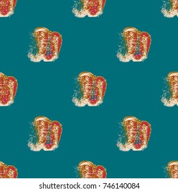 Watercolor cloud smear seamless pattern for background.