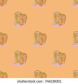 Watercolor cloud smear seamless pattern for background.