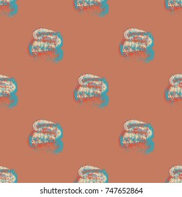Watercolor cloud smear seamless pattern for background.