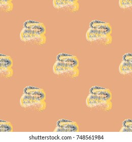 Watercolor cloud smear seamless pattern for background.