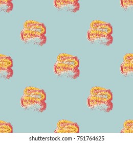 Watercolor cloud smear seamless pattern for background.