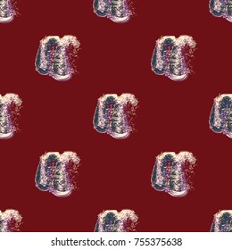 Watercolor cloud smear seamless pattern for background.