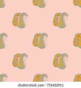 Watercolor cloud smear seamless pattern for background.