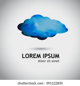 watercolor cloud. Vector