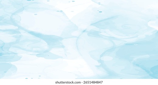 Watercolor Cloudy Sky on Abstract Blue Wall Texture with Soft Pink Cloud Hues for Modern Natural Art Backgrounds. Dreamy Blue Wall Watercolor Texture with White Clouds and Pink Sky design