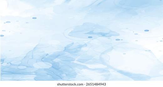 Watercolor Cloudy Sky on Abstract Blue Wall Texture with Soft Pink Cloud Hues for Modern Natural Art Backgrounds. Dreamy Blue Wall Watercolor Texture with White Clouds and Pink Sky design