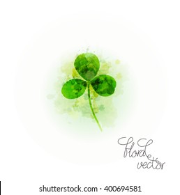 Watercolor clover design