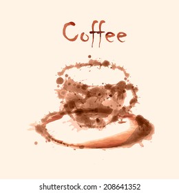 Watercolor coffee background