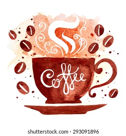 Watercolor Coffee Cup