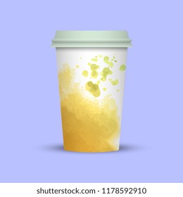 watercolor coffee cup to go