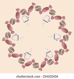Watercolor coffee illustration vector