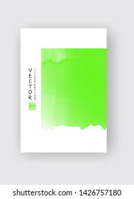 Watercolor color design banner. Abstract vector illustration