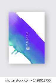 Watercolor color design banner. Abstract vector illustration
