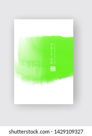 Watercolor color design banner. Abstract vector illustration
