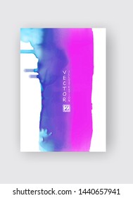 Watercolor color design banner. Abstract vector illustration