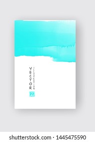 Watercolor color design banner. Abstract vector illustration
