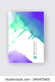 Watercolor color design banner. Abstract vector illustration