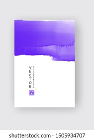 Watercolor color design banner. Abstract vector illustration