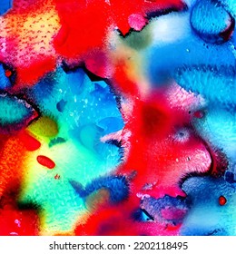 Watercolor colorful background. Abstract painted texture.