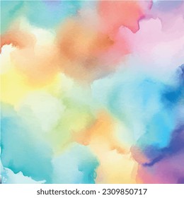 Watercolor colorful background. Pastel colors, soft brush design.