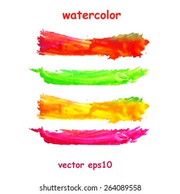 Watercolor colorful background - Vector illustration.