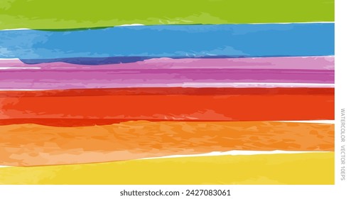 Watercolor colorful bright rectangular vector illustration.