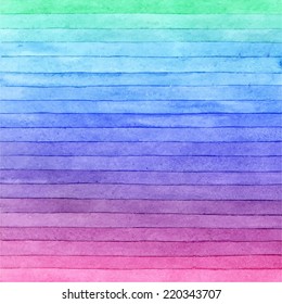 Watercolor colorful brush strokes, striped background. Hand drawn technique. Handmade watercolor design element use for or scrapbook elements, design or print.