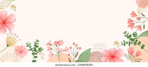 Watercolor colorful floral background vector design in eps 10