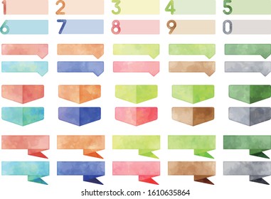 Watercolor Colorful Infographic Elements Set