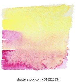 Watercolor Colorful Paint Background. Vector Illustration. Watercolor Vector Background Swash With Gradient