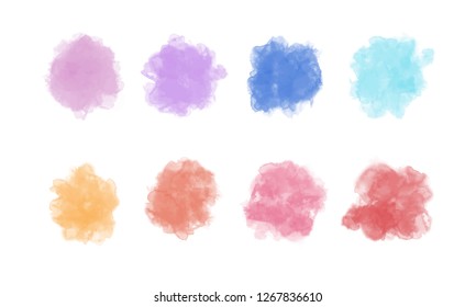 watercolor colorful splashes background : vector