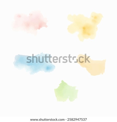 watercolor colorful spots isolate in vector
