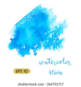 Watercolor colorful stain. Bright creative design element