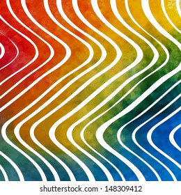 Watercolor colorful striped background. Vector illustration
