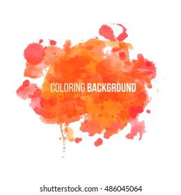 watercolor coloring background Eps10