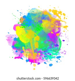 Watercolor coloring background Eps10.  Happy Holi and Dolyatra celebration