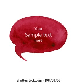 Watercolor communication bubble vector