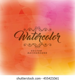 Watercolor concept represented by background. Colorfull and painting illustration. 