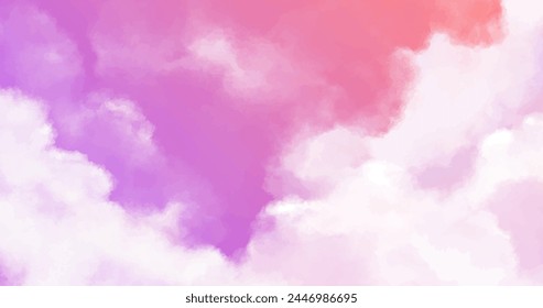 Watercolor cotton clouds background vector design in eps 10