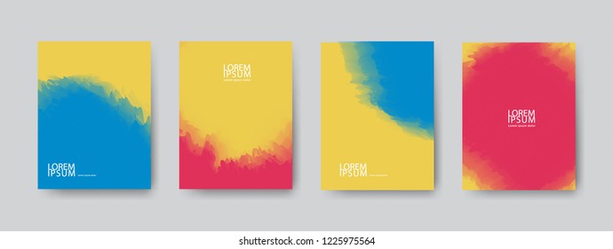 watercolor cover set, Modern Design, vector Eps 10