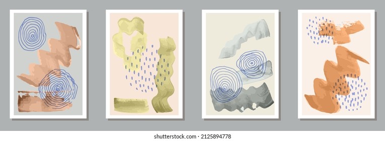 Aquarellfarben, kreative Banner, Vektorgrafik. Aquarellfarben zeigen Muster. Chinesisches Design. Stilvolles Dekor. Scribble-Elemente.