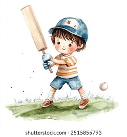 aquarela de cricket clipart ilustração isolada