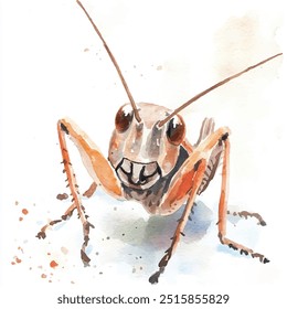 aquarela de cricket clipart ilustração isolada