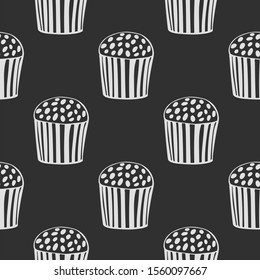 Watercolor cupcakes, muffins set with different type of cakes: strawberry, blueberry, chocolate. citrus, raspberry. Isolated. Easy to use for different design of menu, advertisement, cafe etc