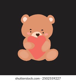 watercolor cute baby bear cartoon design