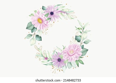 WATERCOLOR DAISY WEDDING invitation card set