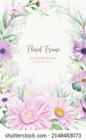 WATERCOLOR DAISY WEDDING invitation card set