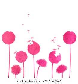 watercolor dandelion background