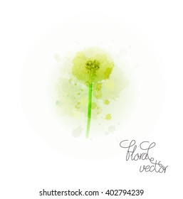 Watercolor dandelion design
