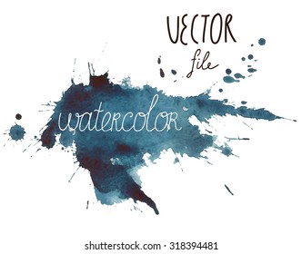 watercolor dark blotch vector